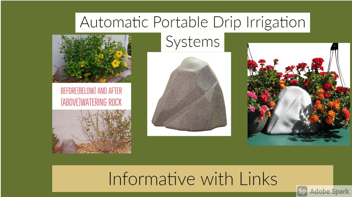 WateringRocks's tweet photo. Could you use an Automatic Drip Irrigation Watering System for your urban or rural garden? Here is a proven system that helps with Vacation watering, water restriction areas, rooftop and patio gardens, Pet watering and many other uses that saves time and money. #wateringrocks https://t.co/yIbFR0yZfD