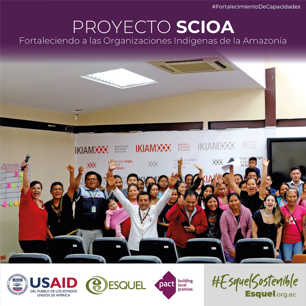 FundacionEsquel's tweet photo. 🌄#SCIOA
👉Se realizó el evento de cierre del proyecto #SCIOA, tuvo el objetivo de empoderar económicamente a las organizaciones: Tsatsayaku, Asociación de Comunidades Indígenas de Arajuno ACIA y Asotexchambi.
📍@USAIDPeru y @USAIDLAC @PactColombia https://t.co/2yLpfpdIME