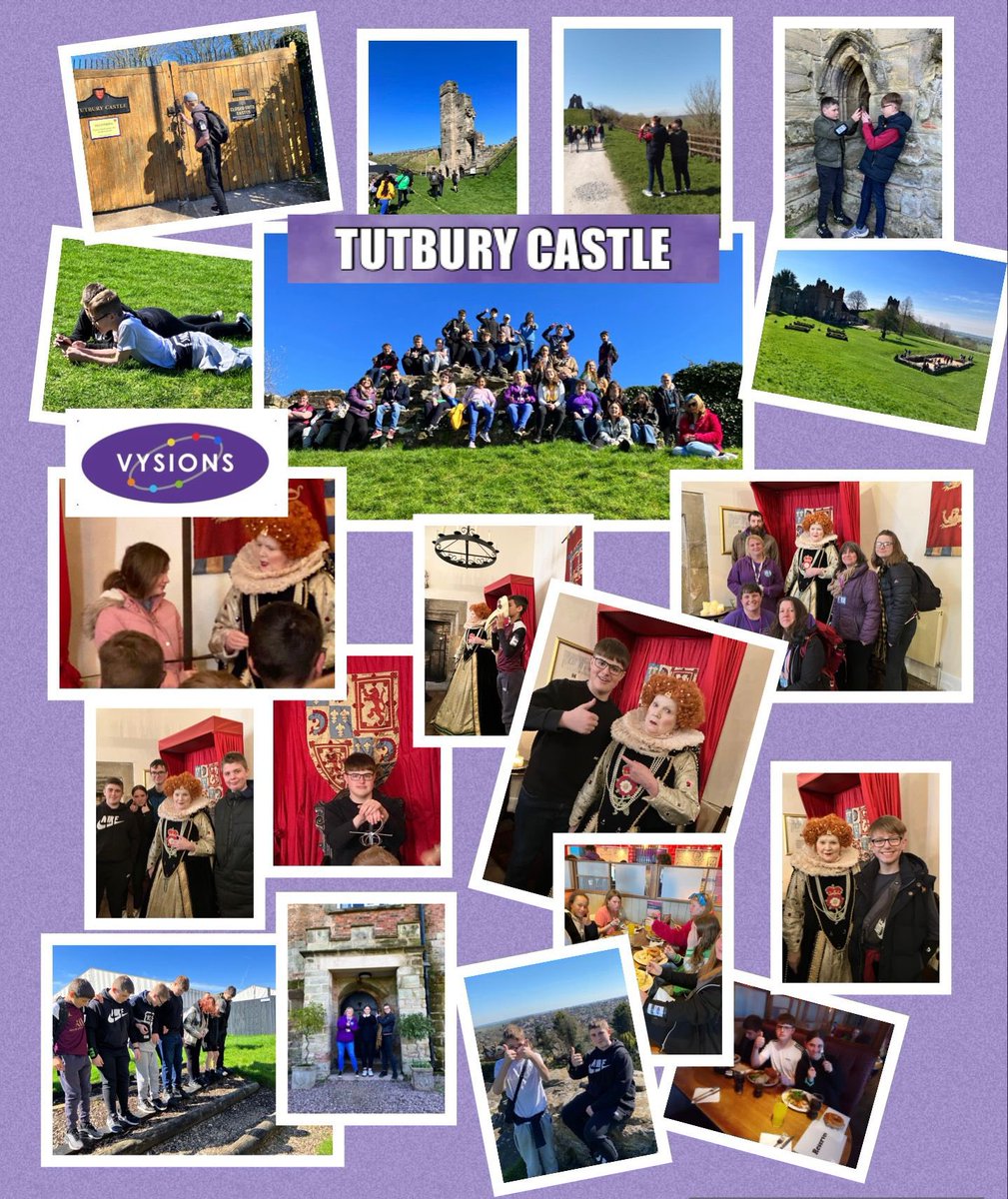 SueMerriman's tweet photo. First day of our Easter program with a visit to Tutbury castle going back in history to meet Queen Elizabeth 1st. Exploring the castle in beautiful sunny Easter weather and finished off with a delicious Toby carvery. #SCVYS
#VYS #youth #HAF2023 #staffordshirecountycouncil https://t.co/TFBU5H3h53