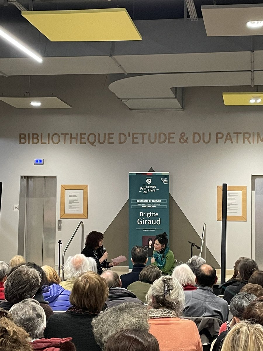 Rencontre de clôture du <a href="/PDLGrenoble/">Printemps Du Livre</a> avec Brigitte Giraud, animée par Fanette Arnaud. <a href="/Ed_Flammarion/">Editions Flammarion</a>