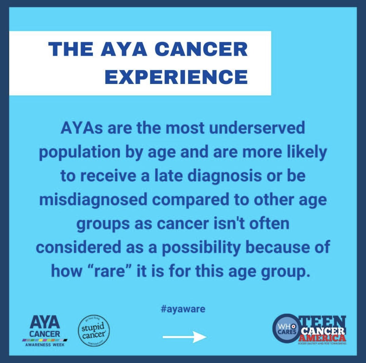 FertilityNP's tweet photo. More #AYAcancer facts for you! Are you #ayaware?? https://t.co/WuWH6BJzER