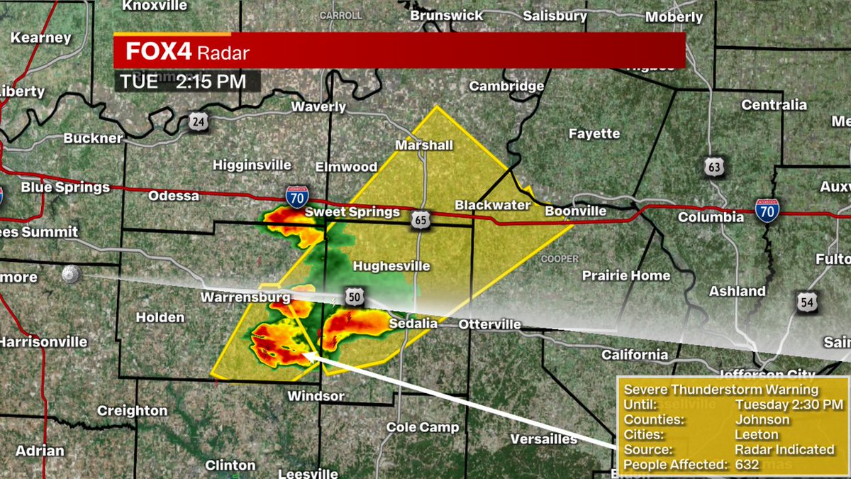 Fox 4 Weather KC on Twitter "New Severe TStorm Warning for Pettis