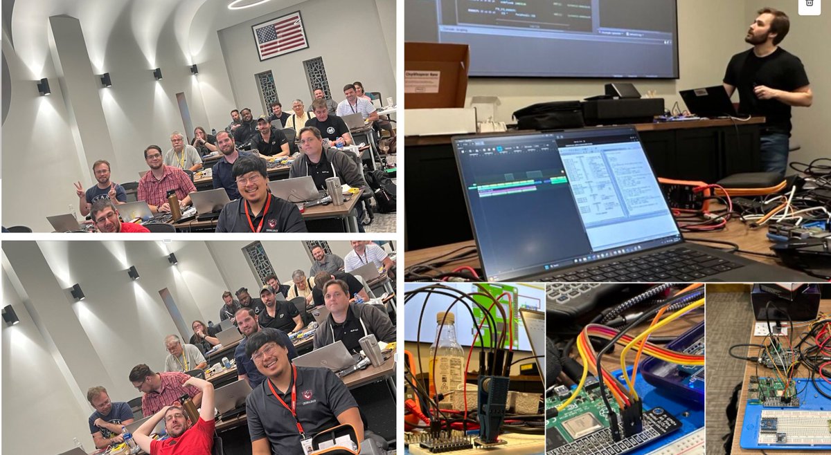 CromulenceLLC's tweet photo. Thank you @voidstarsec for a successful training course at the Cromulence office!

#Hardwarehacking #Hardwaresecurity #cybersecurity https://t.co/LO4BsaeYU4