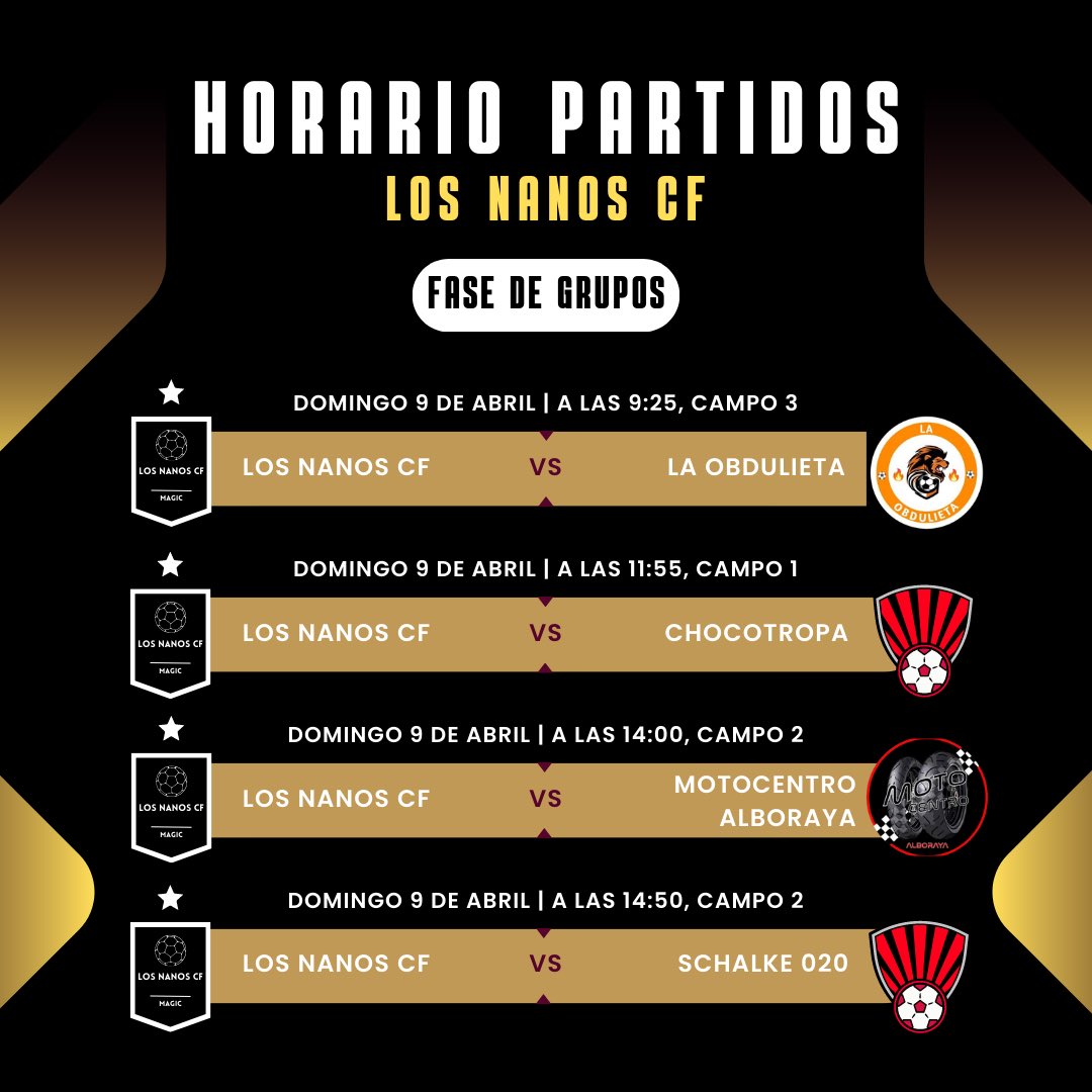 🚨NUESTROS HORARIOS DEL TORNEO DE LA GRADETA🚨

Bú <a href="/lagrada914/">La Grada</a>