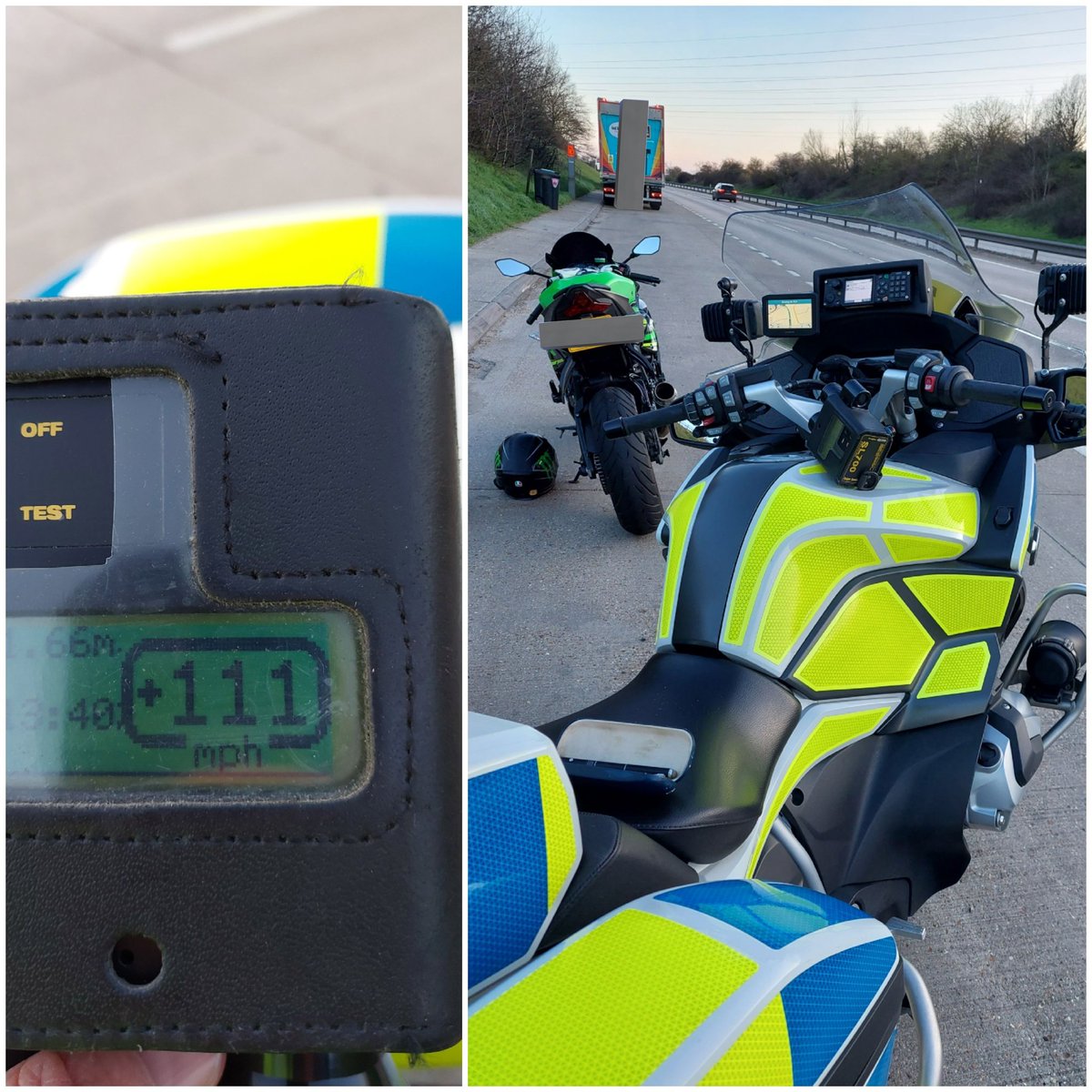 #RCRT stopped the rider of this motorcycle #speeding at 111mph on the #A14 near #Ipswich #slowdown #notworththerisk #TOR #court @SuffolkPolice #1462