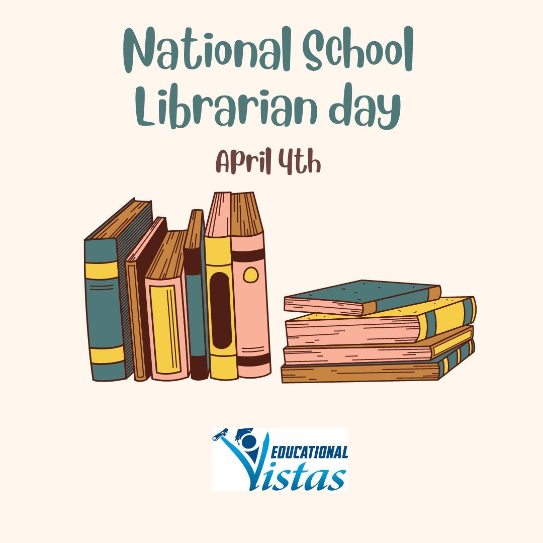 EdVistas's tweet photo. Educational Vistas celebrates the hard work of all school librarians today (and every day). School librarians are dedicated to helping students find the resources they need to keep learning and reach great success in school and beyond! #librarians #educators #reading #books https://t.co/3vVaIc3slf