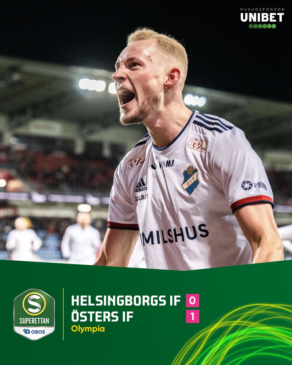 .<a href="/OstersIF/">Östers IF</a> vinner på Olympia! 💪

Adam Bergmark Wiberg blev matchvinnare med sitt mål i den 89:e minuten.

#Superettan
