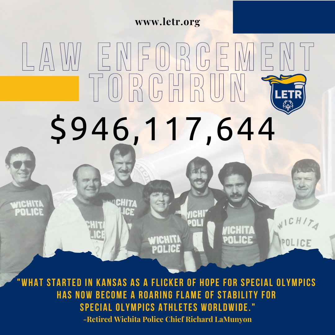 Torch Run Tuesday! Did you know that Law Enforcement Torch Run(LETR) is the world's largest grassroots fundraiser for <a href="/SpecialOlympics/">Special Olympics</a> ? LETR began in Wichita, Kansas in 1981 with six volunteers and has now grown to over 100,000 volunteers across the globe. These volunteers have