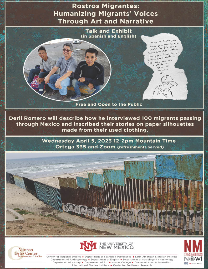 UNM Honors (@unmhonors) on Twitter photo Join Derli Romero as he discusses Rostros Migrantes (2019) tomorrow April 5th at 12PM! Join Derli Romero as he discusses Rostros Migrantes (2019) tomorrow April 5th at 12PM!