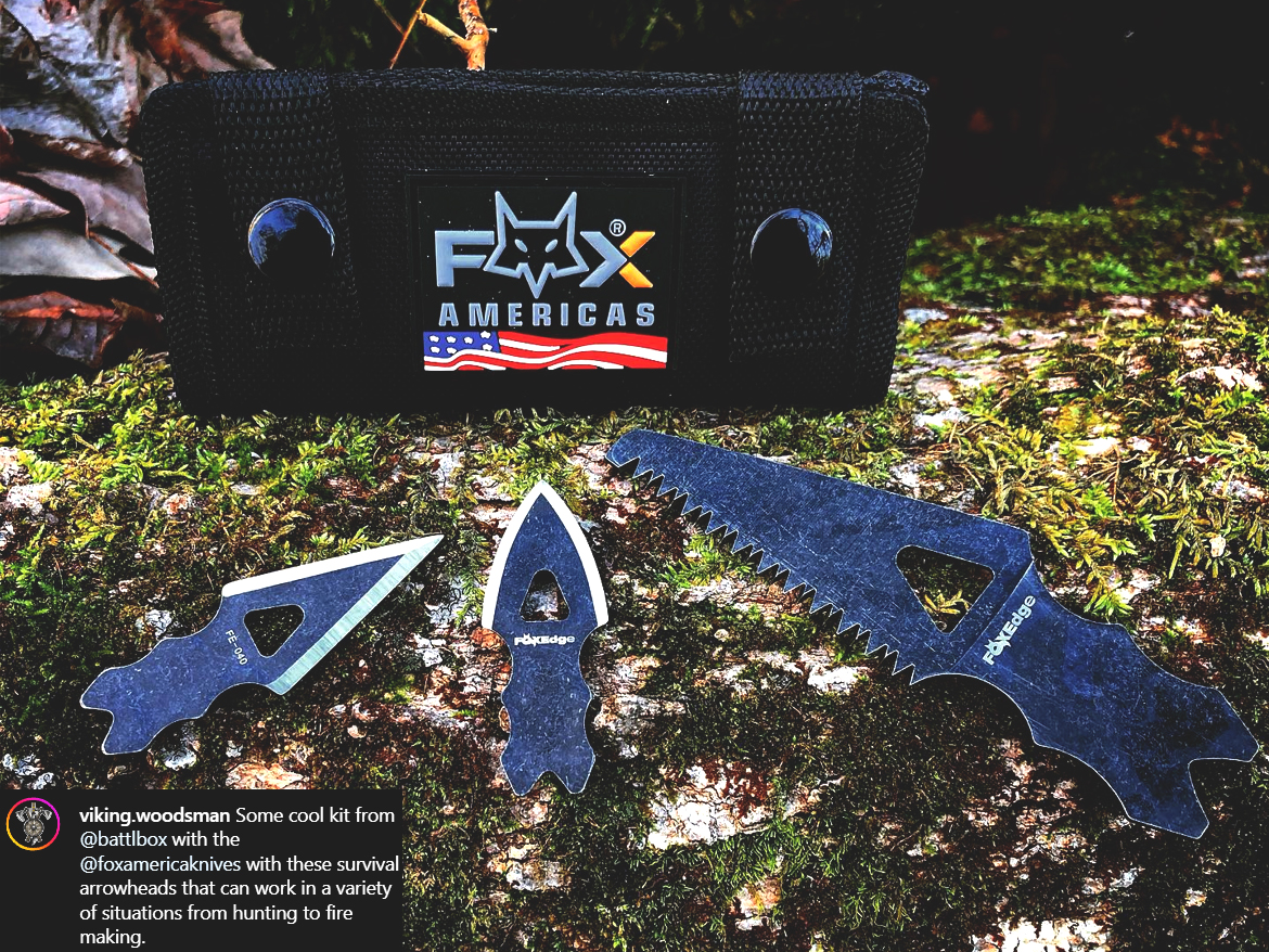battlbox's tweet image. This survival arrowhead kit is awesome! 💪

#foxamericaknives #arrowheads #survival #gear #battlbox #currin1776