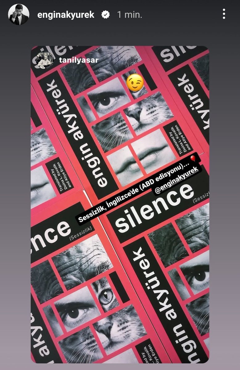 MarFranceEA1's tweet photo. @tanilyasar IG #EnginAkyürek 
Congratulations @friendsofengin for this great collaboration with the American publisher &amp; @dogankitap 

Please also distribute it via
https://t.co/w15OGdS30C… @tanilyasar

#Sessizlik #SilenceBookEngin https://t.co/RHhpiQ4Isv