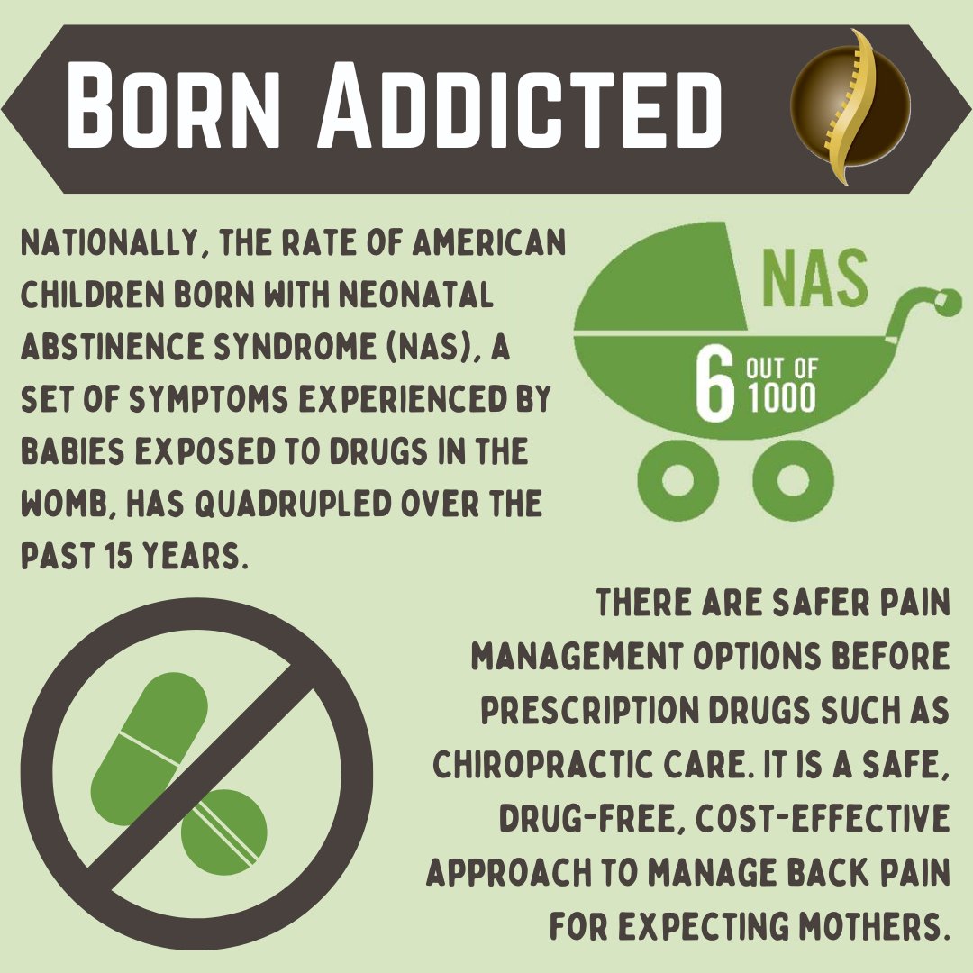 GriebChiro's tweet photo. An alarming statistic from the National Institute on Drug Abuse shows that every 25 minutes a baby is born suffering from opioid withdrawal. Instead of pills, try Chiropractic care. #GriebChiropracticClinic #Chiropractor #ChiropracticCare #Health #HealthyLiving  #WexfordChiro https://t.co/nTHGIQUm0Y
