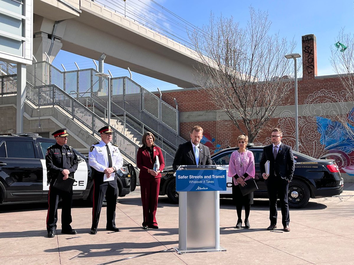Alberta's government announced further action to restore order and improve public safety in Calgary and Edmonton. 

More boots on the ground are on their way as 100 more police officers will be patrolling the streets to keep our communities safe. 1/2