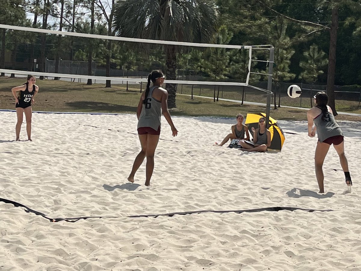 Beach volleyball came out on top over Hampden Dubose Academy last night! Leighton Drawdy and Jaeda Branham pulled out a 2-0 win as well as Liliana Marshall and AnnaSophia Greciano. Very proud of the girls performance today! Next up, Foundation Academy today at 3:30 at Derby Park