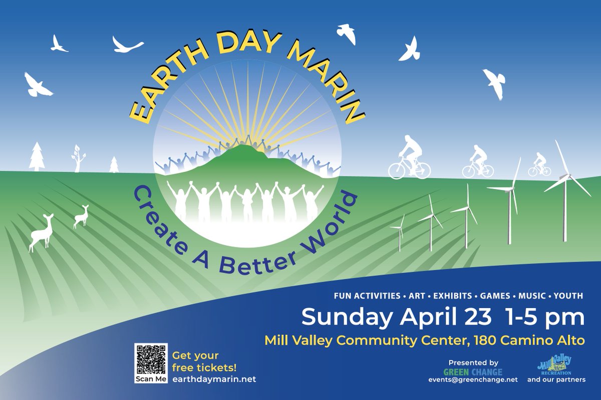 Rex grantee @greenchange_net invites you to a day of art, music, exhibits, activities and more at Earth Day Marin, coming up April 23. Tickets are free -- bring the family! rexfoundation.org/earth-day-mari…