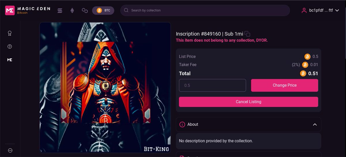 EddieLee21_'s tweet photo. #OrdinalNFTs #Bitking #Bitcoin @MEonBTC link below https://t.co/uBUxSwkGew