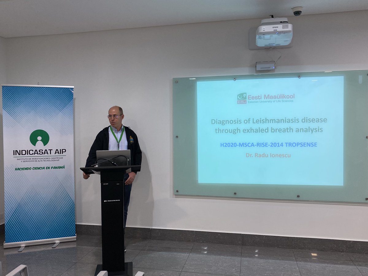 indicasat's tweet photo. Hoy iniciamos con nuestro primer seminario institucional dictado d forma presencial en INDICASAT con el expositor Dr. Septimiu Radu Ionescu de Estonian University of Life Sciences quien nos explico de su tema llamado Diagnóstico d la Leishmaniasis mediante el análisis del aliento https://t.co/gcI2mD6gWn