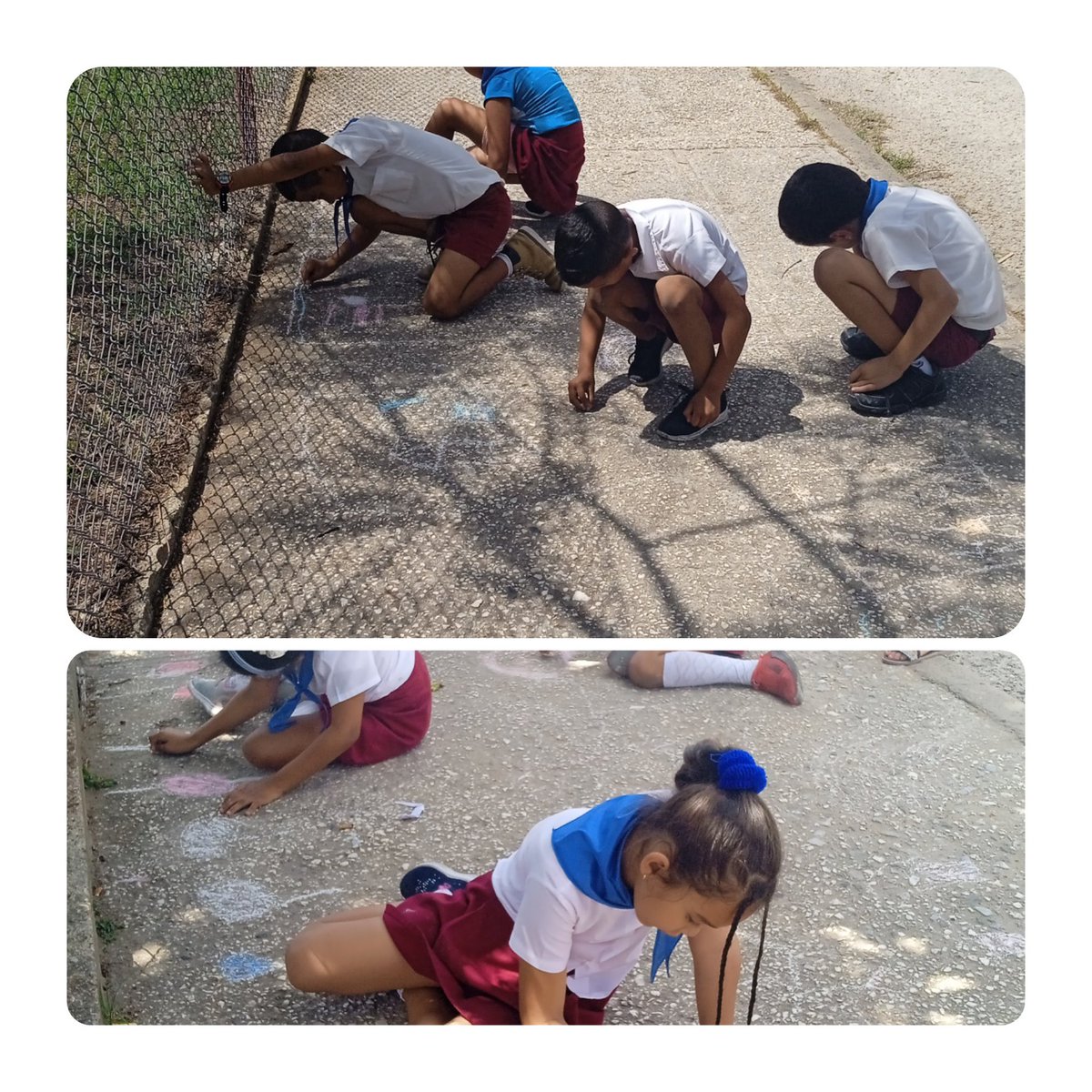 El Pinta Calle de nuestros pioneros, felices y alegres con tiza en mano. Felicidades pioneros.
#CubaMined 
<a href="/DmeCamaguey/">Dirección Municipal de Educación Camaguey</a> 
<a href="/DPECAMAGUEY/">Dirección Provincial Educación Camagüey</a>