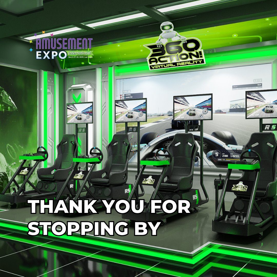 VR360ACTION's tweet photo. We appreciate your visit to our booth during Amusement Expo 2023! We hope you had the opportunity to experience all the thrilling games showcased at the event. 

To explore our complete range of products, please visit our website➡️ https://t.co/26sDUMxmpK

#vr #virtualreality https://t.co/0QdWIPo0t3