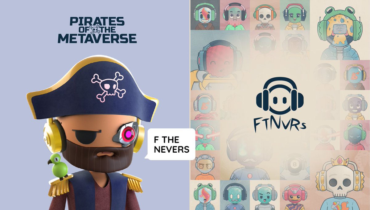 P A R T N E R S H I P 
            A N N O U N C E M E N T 🎧🏴‍☠️

FTNVRS x PIRATES 

Each POTM holder will be eligible for 1 FREE FTNVRS <a href="/kulturec/">KultureCity ®</a> MINT! 

Registration will be open for 72 hours starting TODAY @ 3 pm EST ⏰ 

Visit discord.gg/UqzTbueagH for more info!