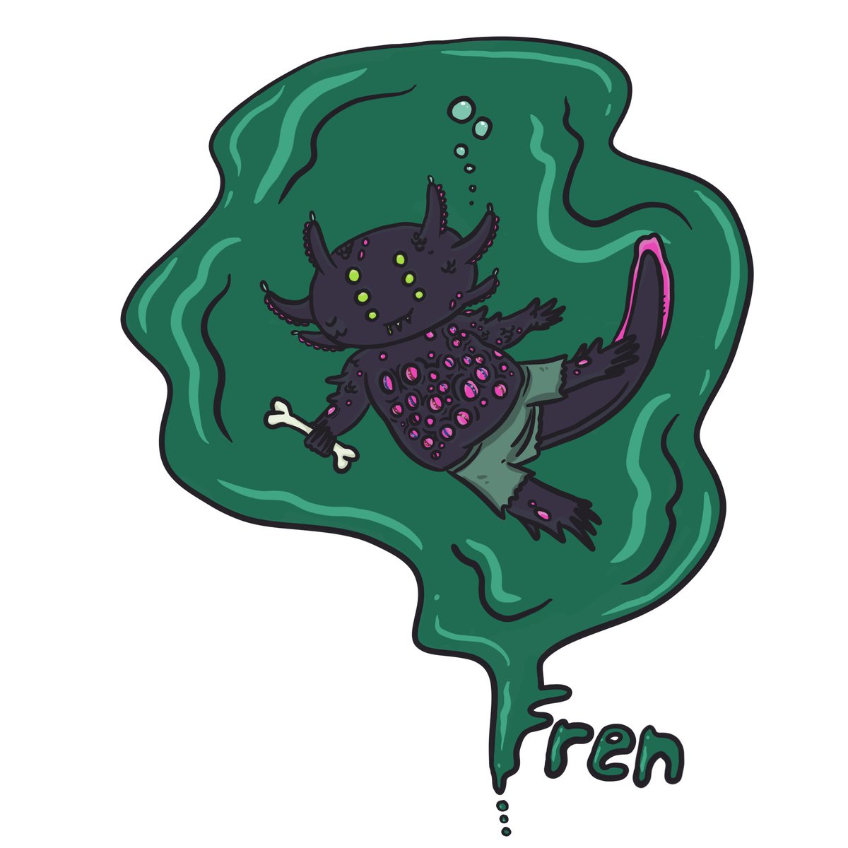 🫧AXOLOTL FREN🫧

Couldn’t be happier with the mutant I got from Friday’s burn. 

shoutout <a href="/alienfrens/">alien frens</a> for an awesome community. I went into the discord to check out what everyone got and found out <a href="/NFTCorai/">corai</a> had made this awesome piece of art of my mutant.