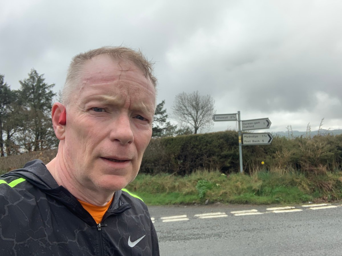 Training update: Saturday schedule said a 15 mile 'long easy run'.  I was in West Wales, which it turns out is VERY hilly - who knew?? Also that day v wet with  flooded lanes.

Cramp kicking in from about 12 miles wasn't great, but managed to get it done in 3h 11m. 

#MitoAware