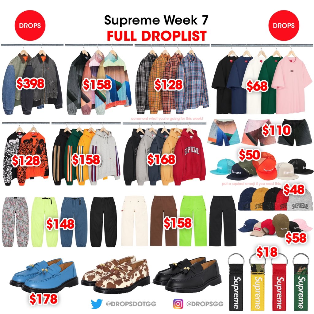 Supreme Drops on X:  / X