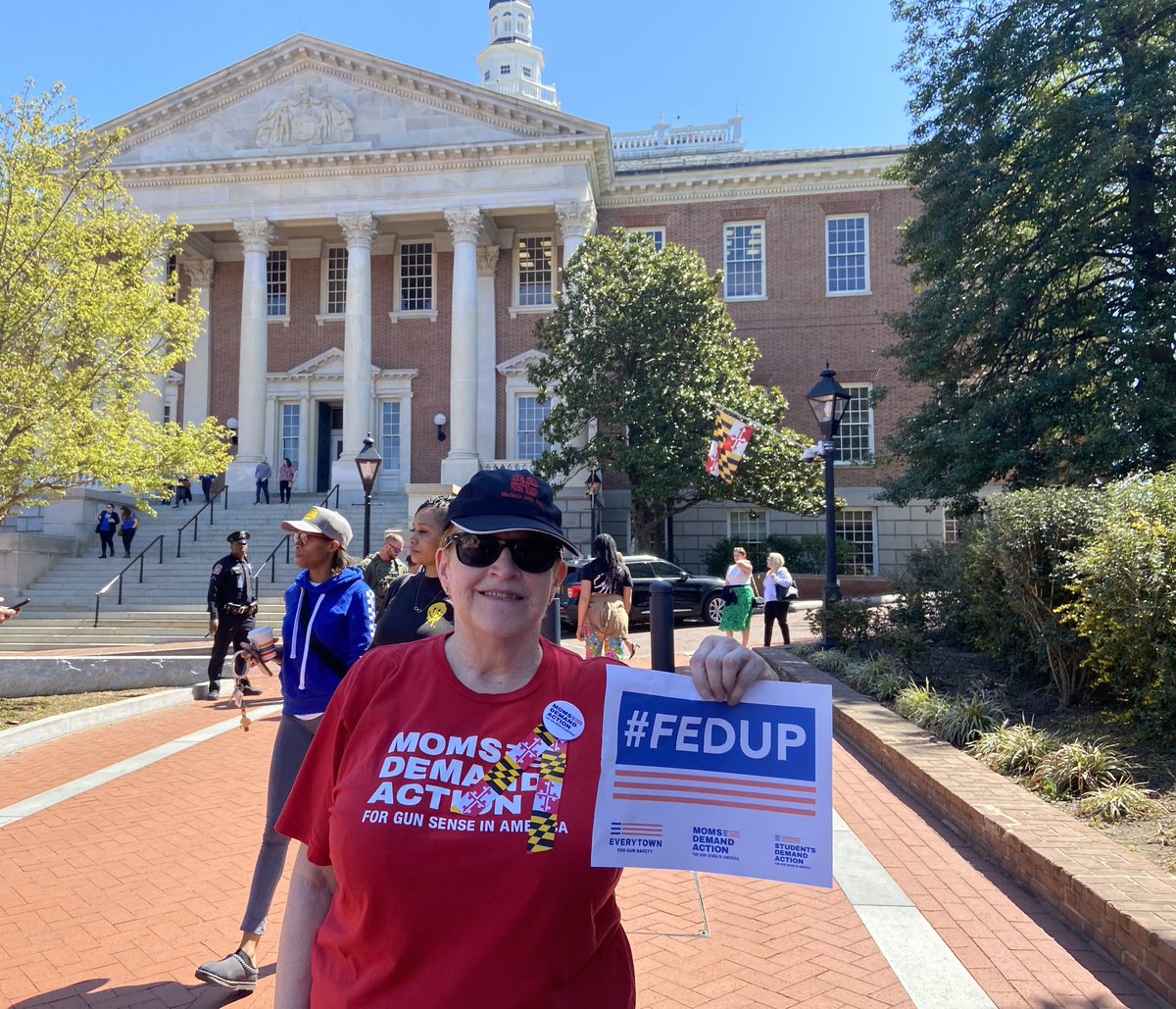 In Annapolis MD to rally for our gun sense majority in #MDGA23 and legislative action against gun violence.  Are you #FedUp with gun violence? Join me & @MomsDemand by texting FED UP to 644-33. #MDpolitics #KeepGoing @JheanelleW @Willcsmithjr @DavidMoon2014 @LCharkoudian