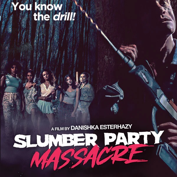 The Slumber Party Massacre remake from 2021 is out now on <a href="/Shudder/">Shudder</a>! This hilarious slasher satire directed by @DEsterhazy was slept on when it came out so if you missed it the first time around now's your chance. 
#slumberpartymassacre #horror #horrorpodcast #horrormovies