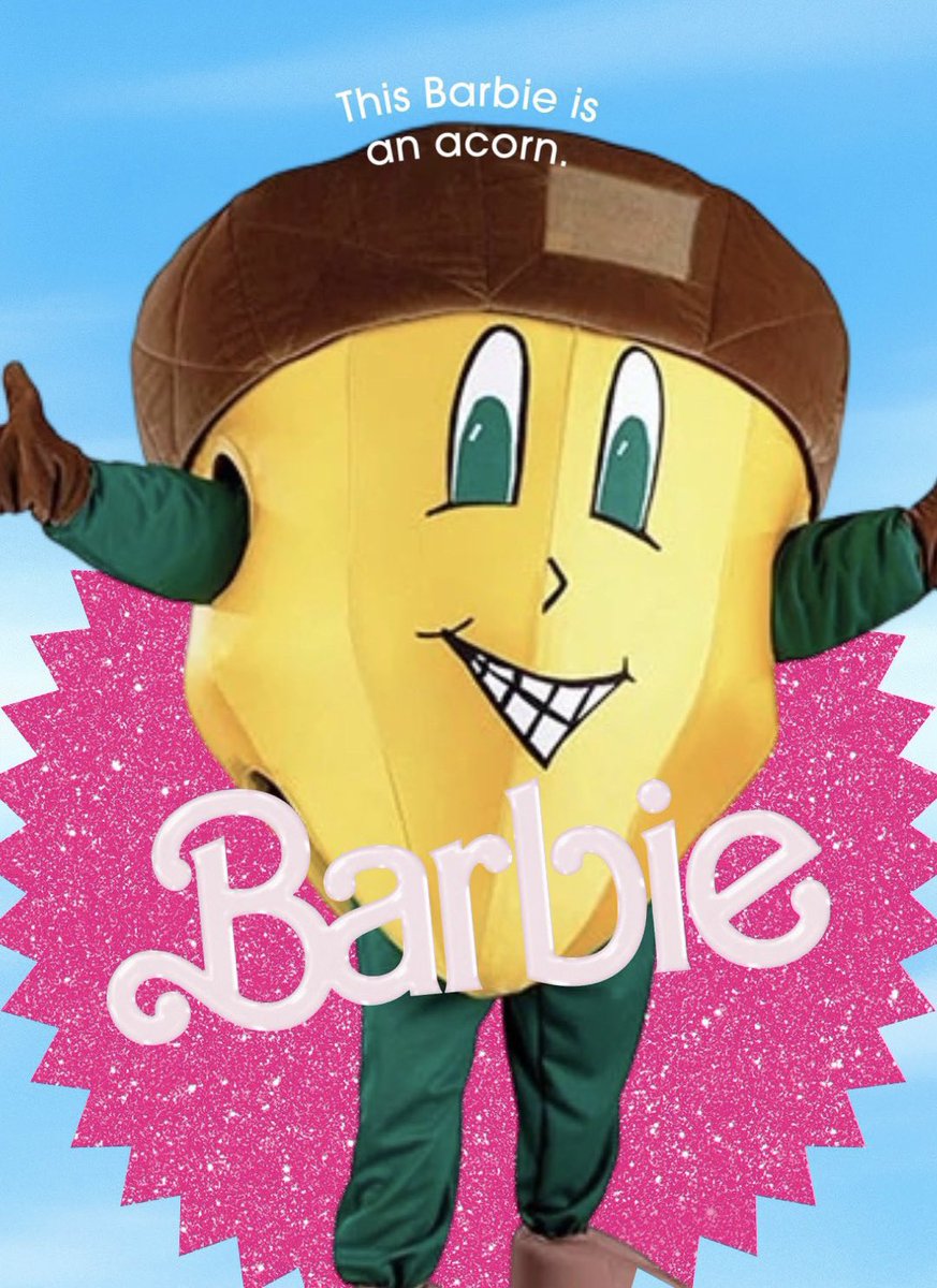 sunyesf's tweet photo. This Barbie is an acorn 🌰 https://t.co/oqHC9i43f2 https://t.co/83FYt0zdll