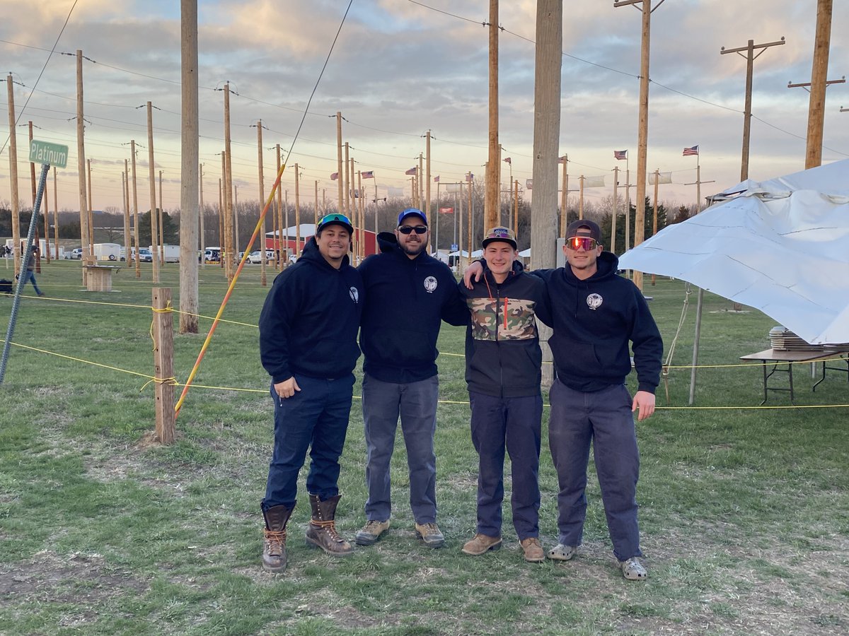 amppublicpower's tweet photo. Congratulations to the lineworkers from AMP member @cityofcf, who competed in @publicpowerorg's Power Lineworkers Rodeo this past weekend in Bonner Springs, Kansas.

#WeArePublicPower #PublicPower #LineworkerRodeo #Lineworker #Lineman #linemanstrong #lineworkers #Linework https://t.co/zWo0kfR9QD