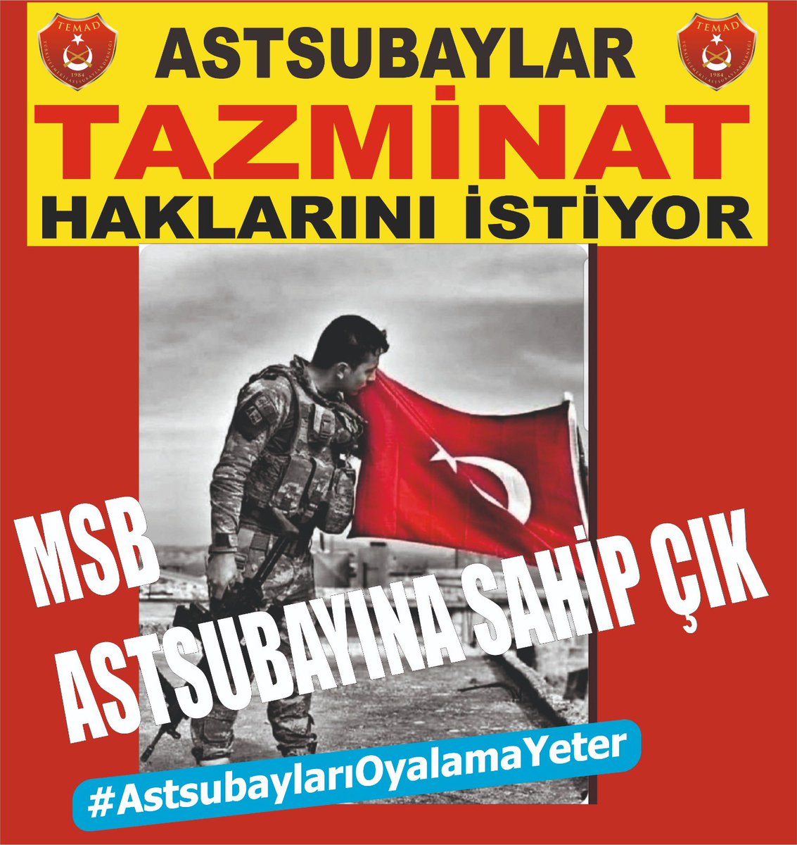 sacitkral1071's tweet photo. #StatümüzOnurumuzdur
Yolumuza set çeken sayın @yilmaz_ismet58 diye duyduk Sn. Cumhurbaşkanım @RTErdogan bilin istiyoruz. Biz astsubaylar olarak biliyoruz siz de bilin istiyoruz. https://t.co/iO9sK35jt2