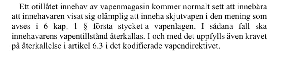 Jag och min man är båda vapenägare, sportskyttar och jägare. Vi äger många vapen men har inte licens på samma vapen. 

Regeringen skapar nu en lag som inte bara gör det brottsligt för mig att inneha ett av min mans magasin. Jag ska därtill bli av med alla mina licenser.