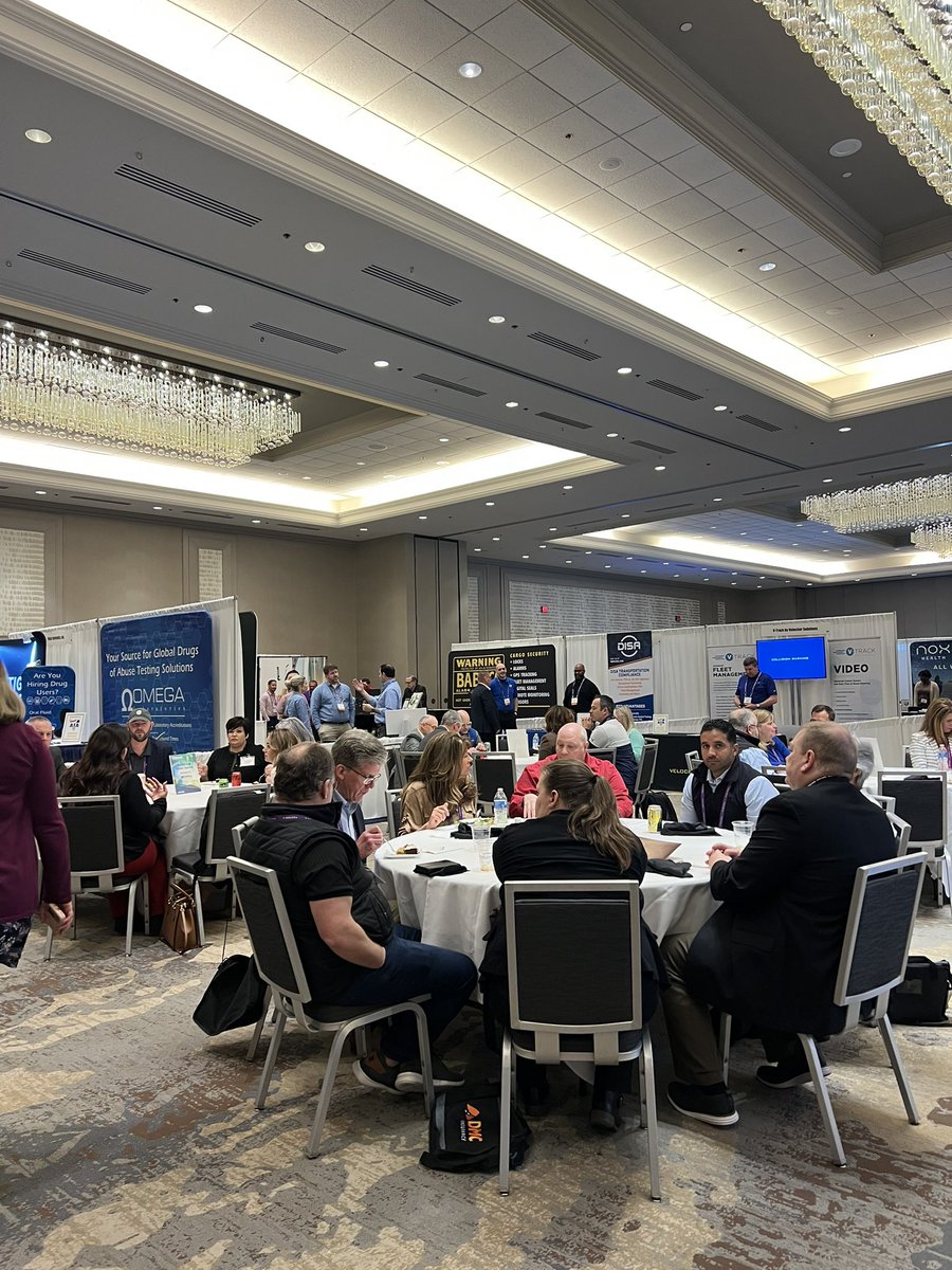 TRUCKINGdotORG's tweet photo. The #SSHR23 Exhibit Hall is officially open! Visit with the industry's top suppliers & manufactures during the exhibit hall hours. Thank you to our Exhibit Hall Opening and Lunch Sponsor @PrePass https://t.co/BGKQEgbIVj