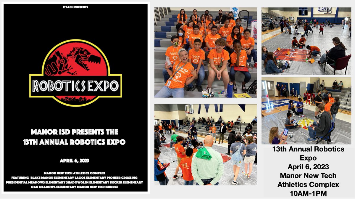 jacobtech's tweet image. Can't believe our 13th Annual LEGO Robotics Expo is almost here! Our teams are so excited for the challenge that awaits them, but they won't know exactly what they're up against until they arrive. Such a great opportunity to think on the spot! #ManorISD #LEGORobotics