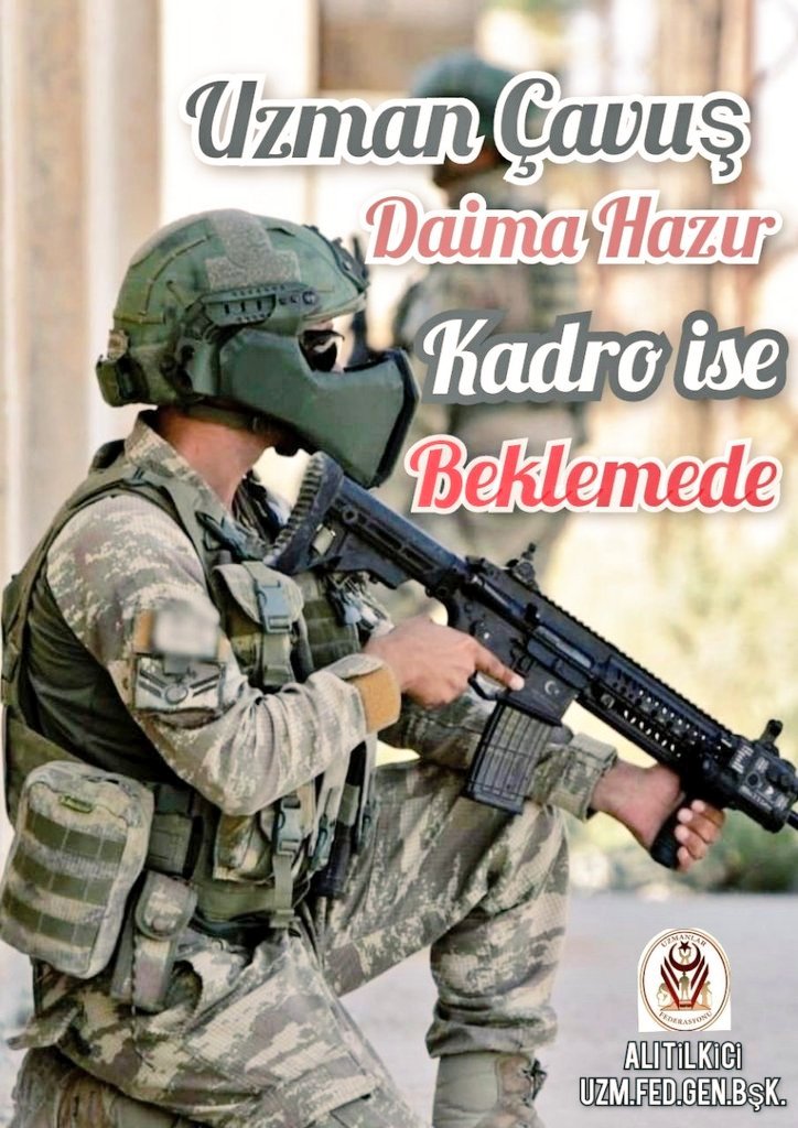 UZMAN ÇAVUŞLAR KADRO BEKLİYOR  

1-Kıdemler Rütbeden Sayılmıyor 
2-Sağlık Yönetmelikleri Yok
3-Çalışma Yönetmeliği Yok 
4-Nöbet Yönetmeliği Yok 
5-Mesleki Güvence Yok 
6-Atama Yönetmeliği Yok 
7-Sicil Yönetmeliği Yok

#UzmanÇavuş
<a href="/RTErdogan/">Recep Tayyip Erdoğan</a> 
<a href="/dbdevletbahceli/">Devlet Bahçeli</a>
@ErbakanFatih