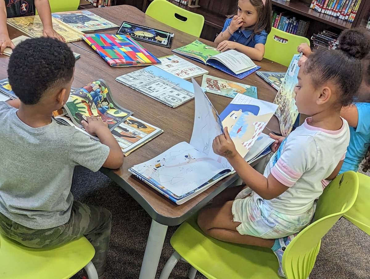 Timberslibrary's tweet photo. PreK is excited for #SchoolLibraryMonth! We started with reading Wild About Books with @Novel_Effect and then explored different forms of reading and learning. @HumbleISD_lib @HumbleISD_TE #TheHumbleLibrarian @ALALibrary @aasl https://t.co/lNNBnTrLKv