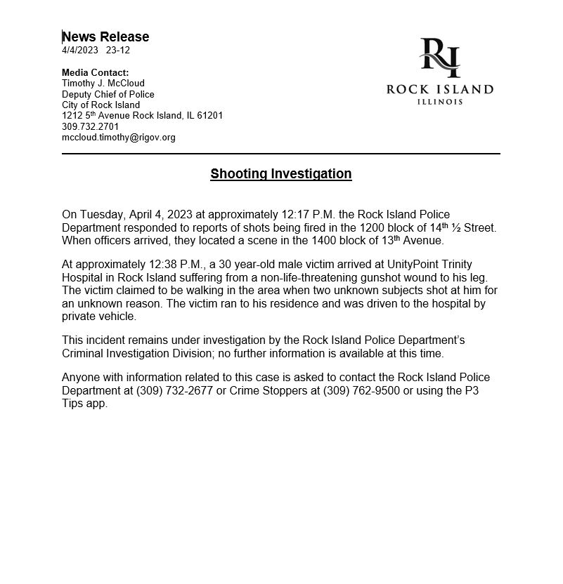 RockIslandPD's tweet photo. #RIPD For Immediate Release https://t.co/joqtDKF9wi
