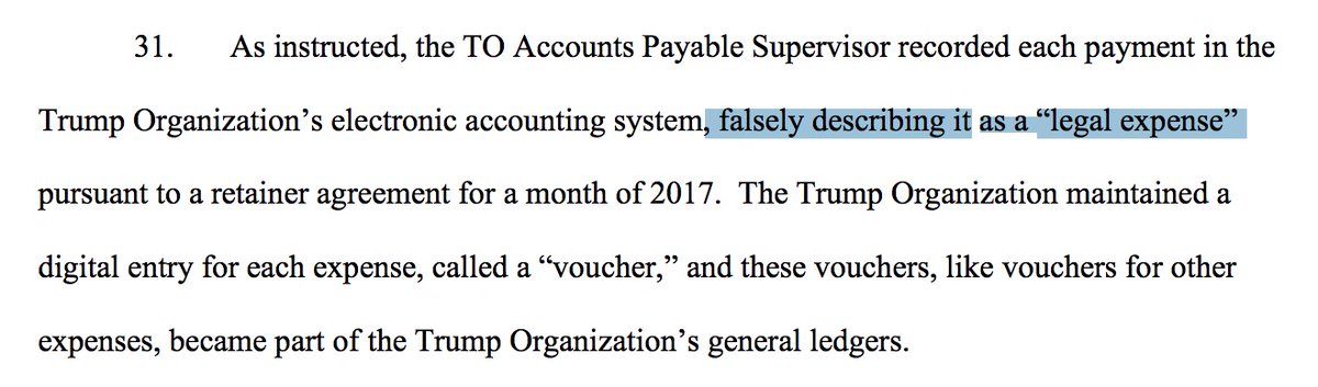 Hillary Clinton's campaign (based in Brooklyn so not in Bragg's jurisdiction) did the same thing regarding its payments for the Steele dossier. Routed payments for a false piece of oppo research through a law firm and called it a "legal expense."