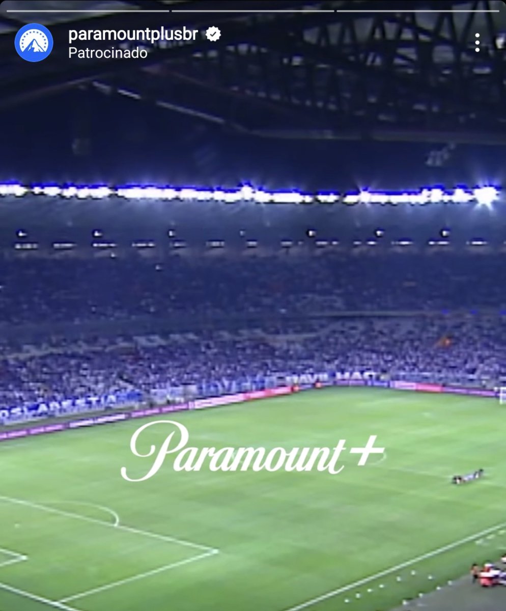 Propaganda da Paramount para a LIBERTADORES 2023 usa imagens da torcida do Cruzeiro.

Não dá, gigante dms.