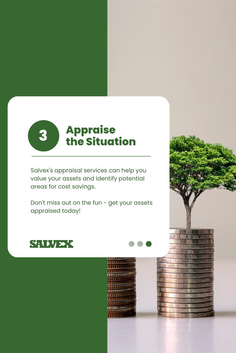 SalvexGroup's tweet photo. Got surplus assets? Salvex has got you covered! Join our squad of experts for optimal surplus asset management and let us help you recover their value.  Don't wait - appraise your assets today and save on costs!" #Salvex #assetmanagement   #SurplusAssets https://t.co/L224RW4vmZ