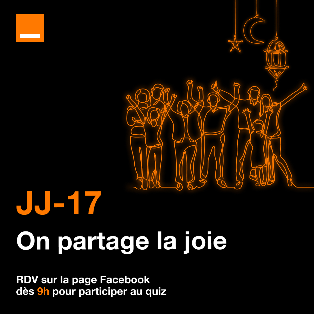 Orange_Cameroun's tweet photo. DD-17 until the end of the month of Ramadan
We are sharing joy with you🤩 🤸
------
JJ-17 avant la clôture du mois de Ramadan.
Avec vous, nous partageons la joie🤩🤸
#Ramadan2023
#MaxdePartage
#MaxSharing https://t.co/5GjwzL2hcI