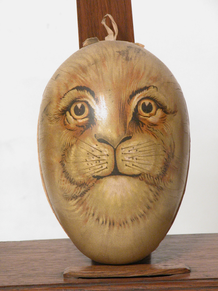 nationaltrust's tweet photo. If you’re painting eggs at home and looking for inspiration, here are a few from the collections we care for to get your creativity flowing.

Photos: Papier-mâché egg with a lion face at Erddig; Greys Court egg; painted faces at the Beatrix Potter Gallery, Cumbria. https://t.co/RJw49HQva0