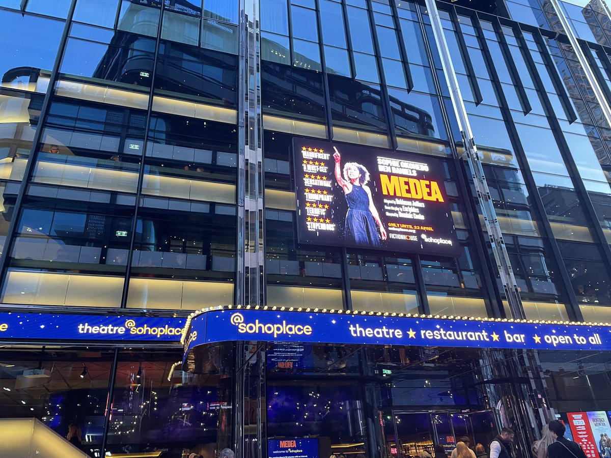 Medea!!!
Outstanding!!
<a href="/sohoplacelondon/">@sohoplace</a> 
 
So pleased I got the HONOUR to witness Sophie Okonedo and Ben Daniels performances!