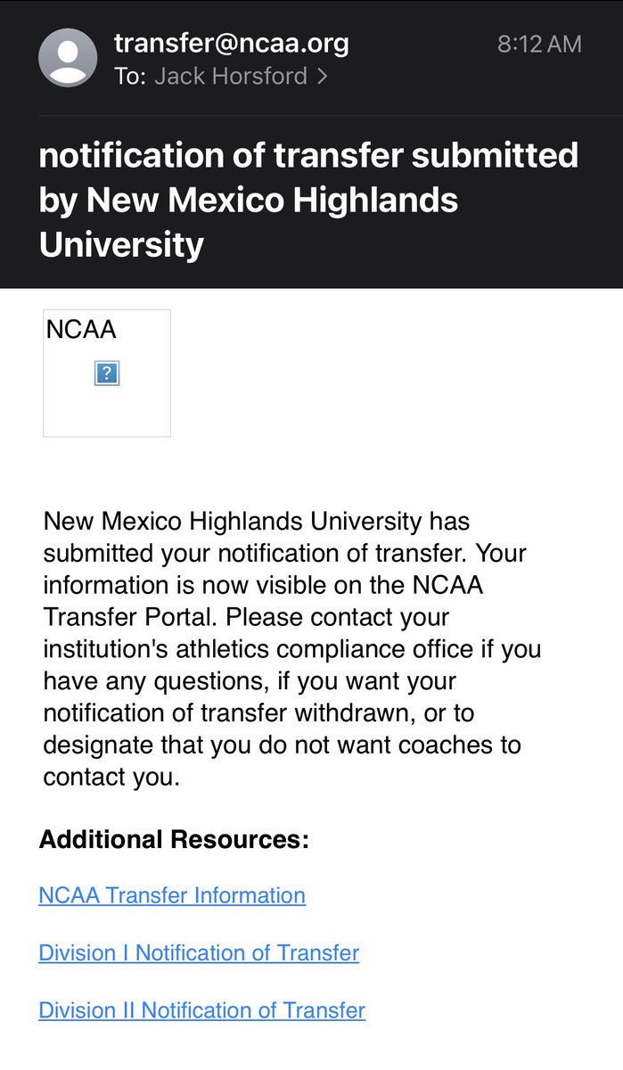 I would like to thank New Mexico Highlands for giving me the opportunity to play the game I love at the next level. After much thought, I have decided to enter myself into the transfer portal with 3 years of eligibility and a redshirt year.

hudl.com/v/2Js5se
