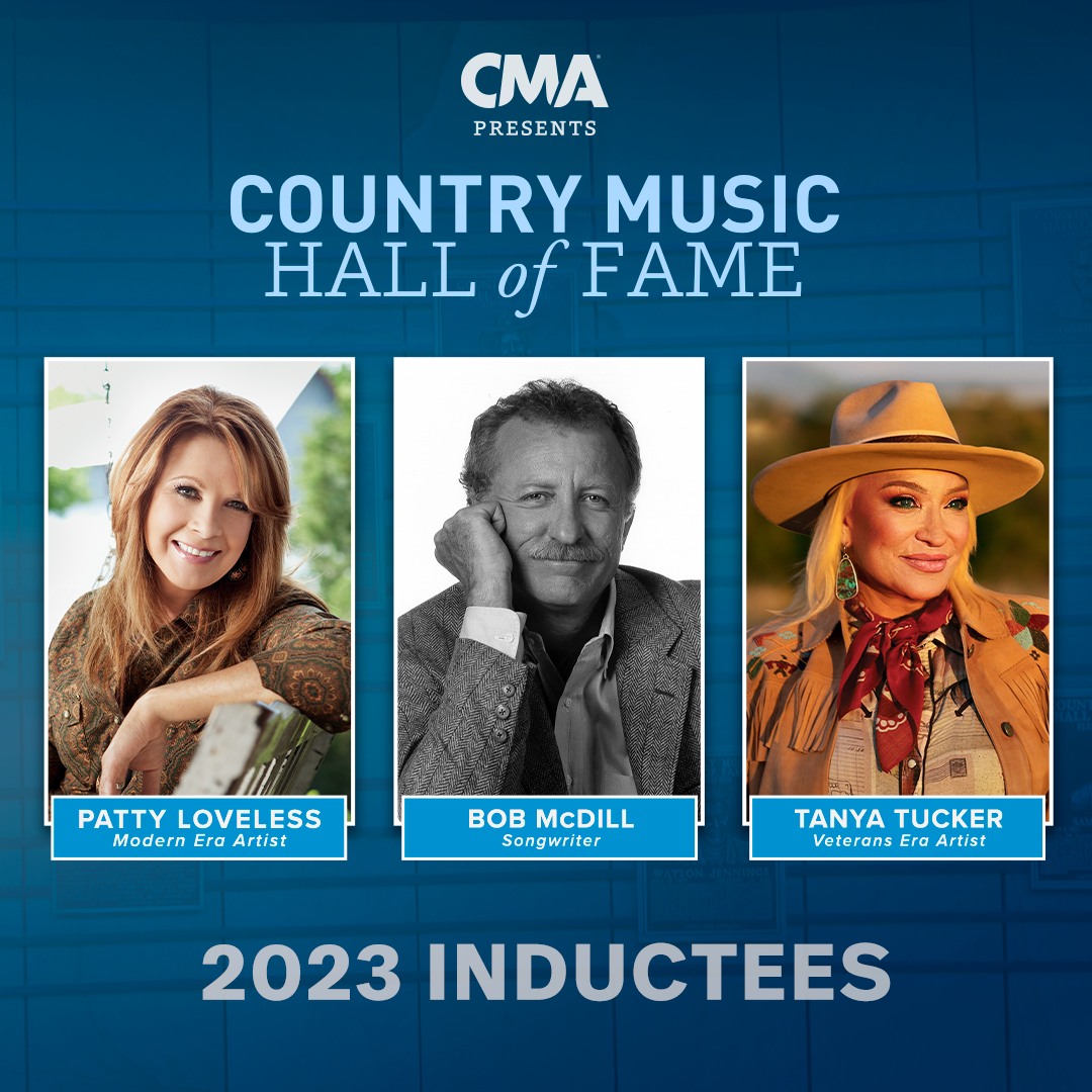 Congratulations to this year's @countrymusichof Inductees, @theploveless, Bob McDill, and @tanyatucker! @CountryMusic #GoneCountry #MondayMorningChurch #DeltaDawn