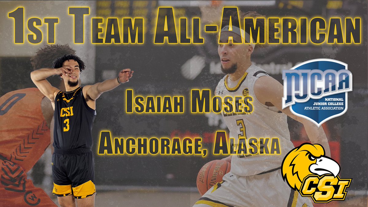 Mo Buckets ➡1st Team All-American

Congrats to our guy Isaiah Moses on being recognized for his remarkable season and landing himself a spot on the NJCAA All-American Team. Anyone who saw a CSI game this year, knows how deserving Isaiah is, what a season, and what a player!