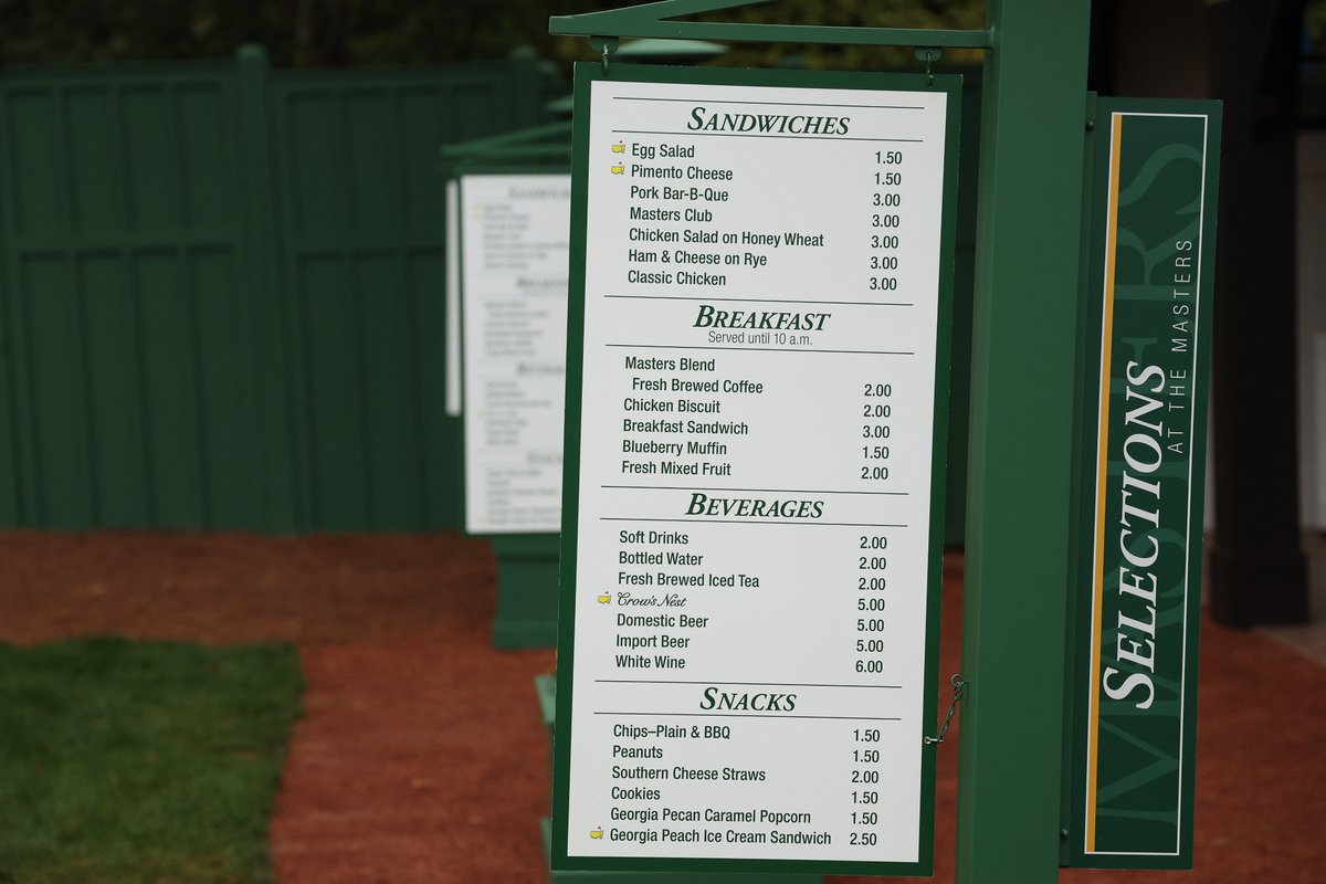 Golfweek on Twitter "What Masters concession would you buy first? If