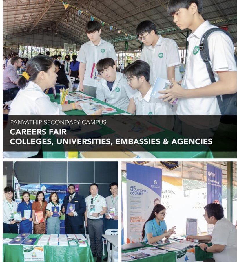 Panyathip International School, Secondary Students and parents had an opportunity to interact and connect with different representatives from different organisations at our first internally organised Panyathip Careers Fair. 
#CareersFair #PISLao #BecomeTheBestThatYouCanBe
