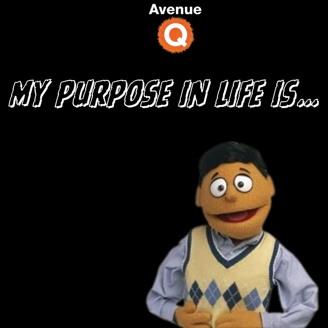 LTC_in_Burton's tweet image. Type &quot;My purpose in life is&quot; and then tap the central predictive text option on your phone to complete the rest! 🧡

#PredictiveTextGame
#AvenueQ
